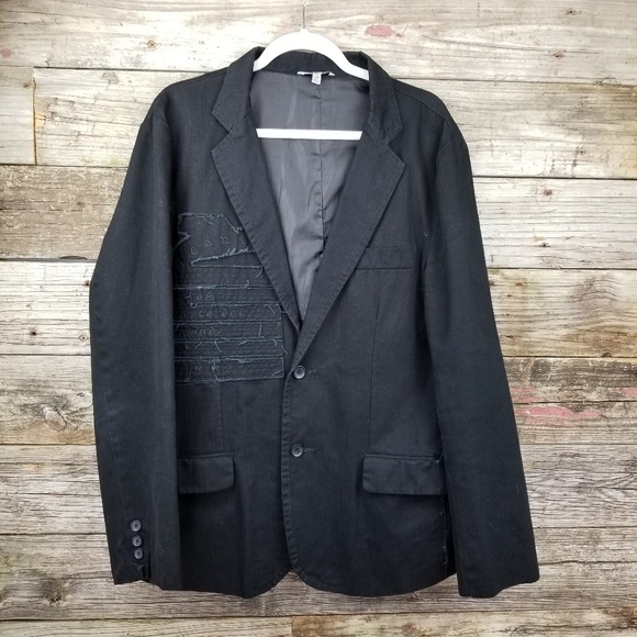 Red squad men's black blazer L - Picture 1 of 8